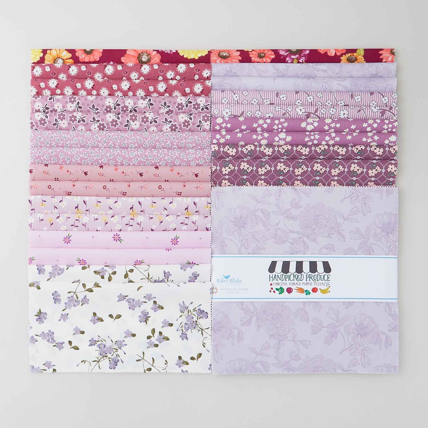 Handpicked Produce - Fanciful Florals Purple Pizazz 10" Stackers 24 pcs.