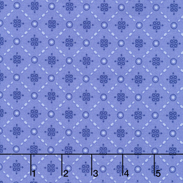 Mystic Meadow - Lattice Blue Yardage