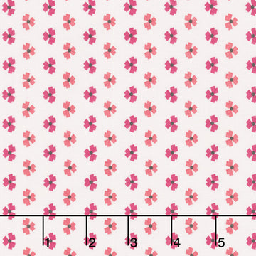 Mystic Meadow - Abstract Flower Cream Red Yardage