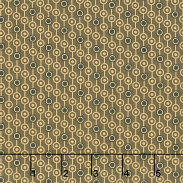 Madison Manor Revisited - Circle Stripe Gray Yardage