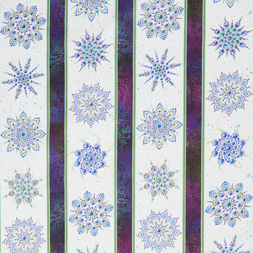 Dragonfly Wonder - On Dragonfly Wings Stripe White Digitally Printed Yardage