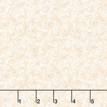 Highland Glen - Winter Scroll Cream Yardage