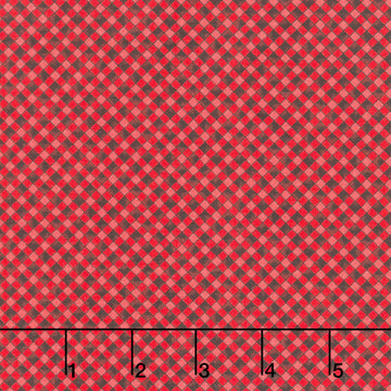Highland Glen - Gingham Red Black Yardage