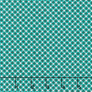 Highland Glen - Gingham Green Cream Yardage