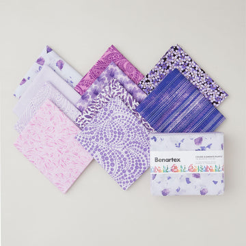 Color Elements Purple Fat Quarter Bundle - 10 Pc