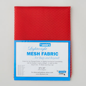ByAnnie Lightweight Mesh - 18" x 54" - Atom Red