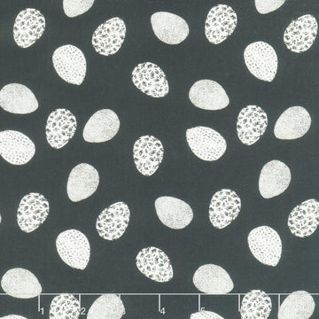 Hen House - Pretty Eggs Black Yardage