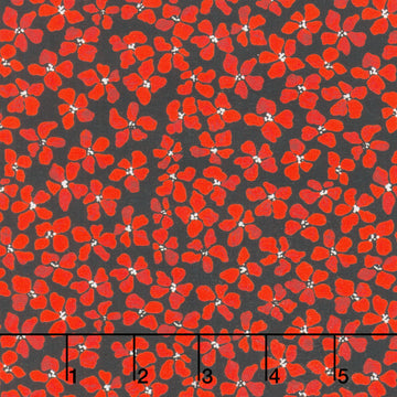 Hen House - Scattterd Floral Black Yardage