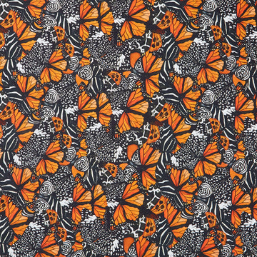 Monarch Gardens - Monarch Illusions Orange Yardage