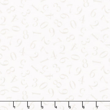Count On Me - Numbers White Yardage