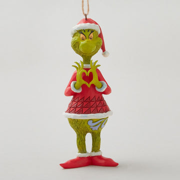 Jim Shore Dr. Seuss Grinch with Heart Hands Ornament