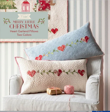 Heart Garland Pillows Free Quilt Pattern