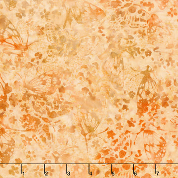 Autumn's Embrace Batiks - Butterflies Tan Sahara Yardage