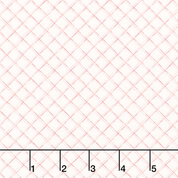 Terrace Blooms - Plaid Pink/White Yardage
