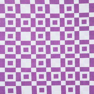 Colorblock Party Cheater Prints - Checkers Violet White 108" Wide Backing