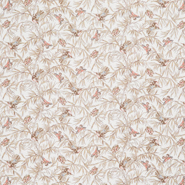 Meadow Blush - Birds and Butterflies White Yardage