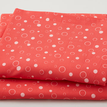 Sea Bubbles on 108" Widebacks Red 3 Yard Cut