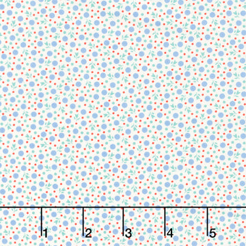Darlene's Favorites - Scattered Tulips Blue Yardage
