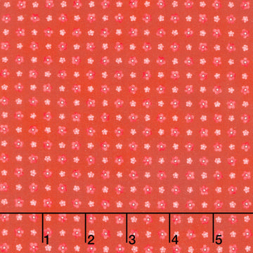 Fabric Market - Small Flower Grid Burgundy Yardage