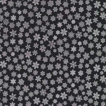 Holiday Charms - Snowflakes Onyx Yardage