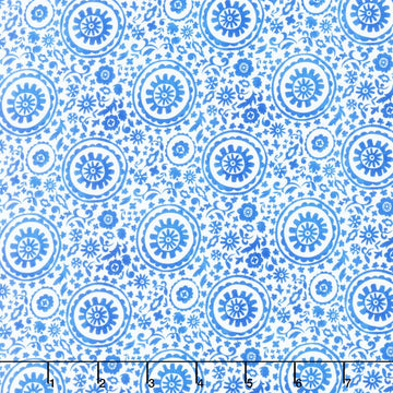 Indigo Lane - Medallions White Yardage