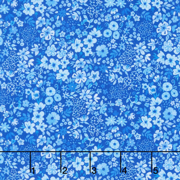 Indigo Lane - Floral Field Indigo Yardage