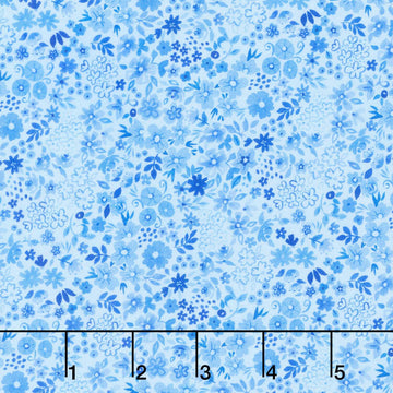 Indigo Lane - Floral Field Blue Yardage