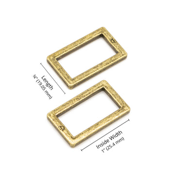 ByAnnie 1" Rectangle Ring Antique Brass - Set of Two Primary Image