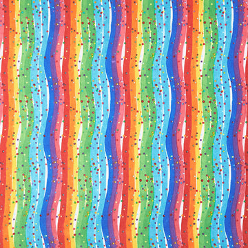Comfy Flannel® - Rainbow With Dots Multi Yardage Primary Image