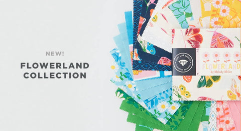 Browse the Ruby Star Society Flowerland Fabric Collection here.