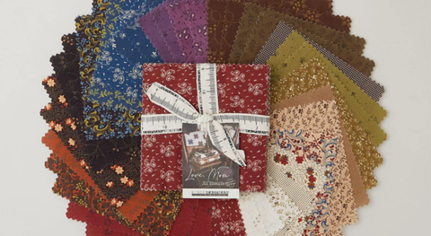 a selection of fabric prints from the Love Mom Fabric Collection.