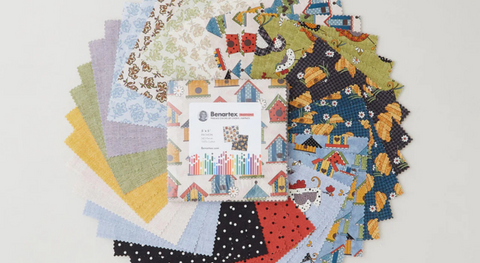 a selection of prints from the prairie chicks fabric collection