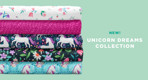 Shop the Unicorn Dreams Fabric Collection while supplies last.