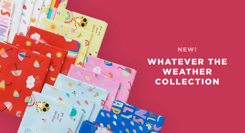 Shop precuts and yardage from the Whatever the Weather Fabric Collection here.
