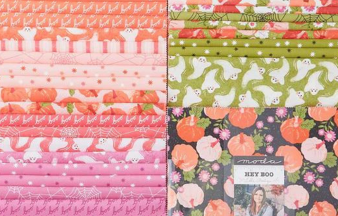 Shop precuts, yardage and panels from the Hey Boo Fabric Collection while supplies last.