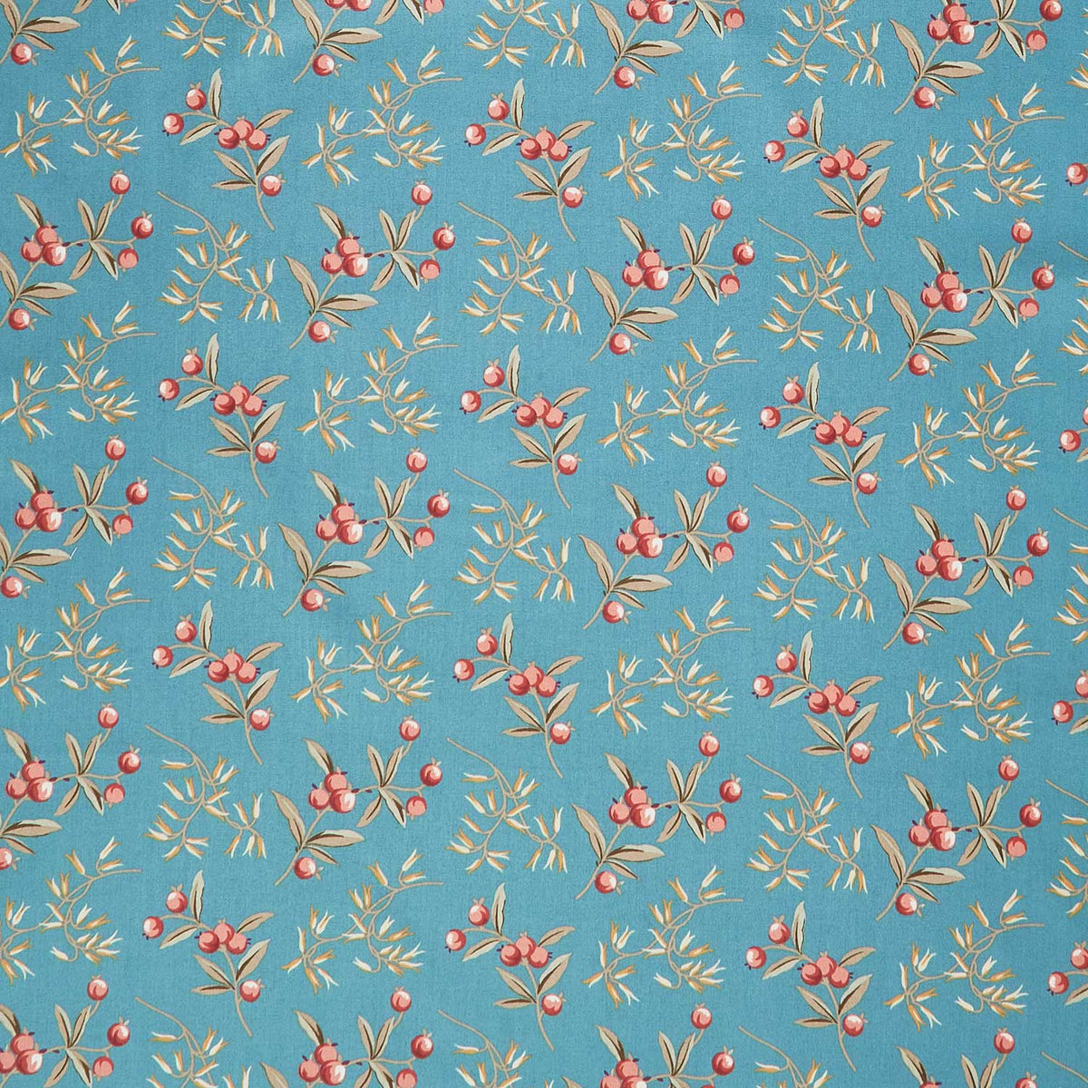 Dahlia - Coralberry Sage Yardage