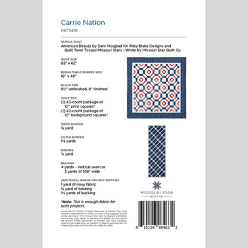 Carrie Nation Quilt Pattern by Missouri Star Alternative View #1