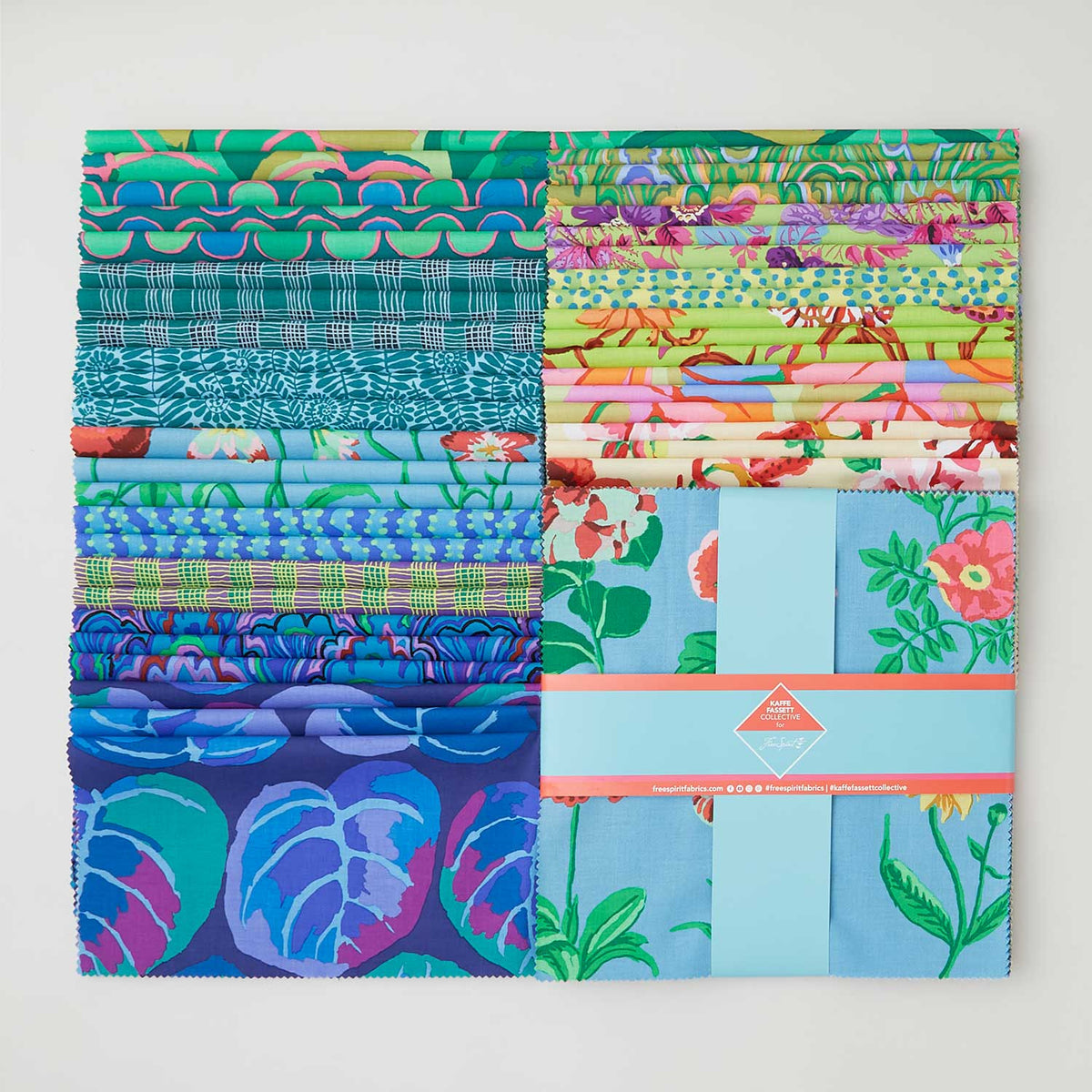 Kaffe Fassett Collective - February 2025 Cool Colorway 10" Squares