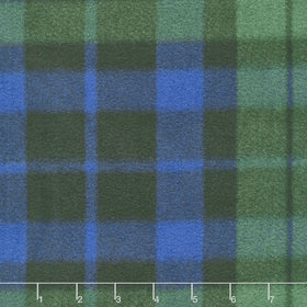 Winterfleece Prints Plaids and Checks - Blackwatch Plaid Multi Fleece Yardage