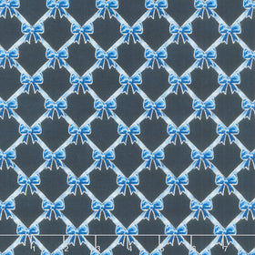 Holiday Flourish - Festive Finery - Blue ColorstoryRibbons Navy Yardage Primary Image