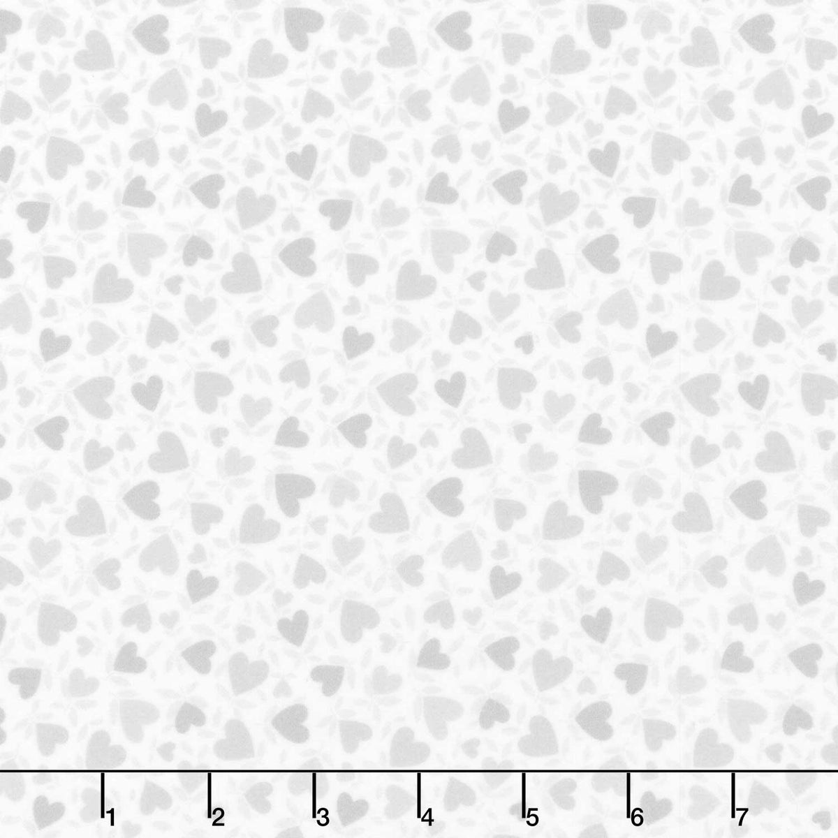 Playtime Flannel - Hearts Grey Yardage Primary Image