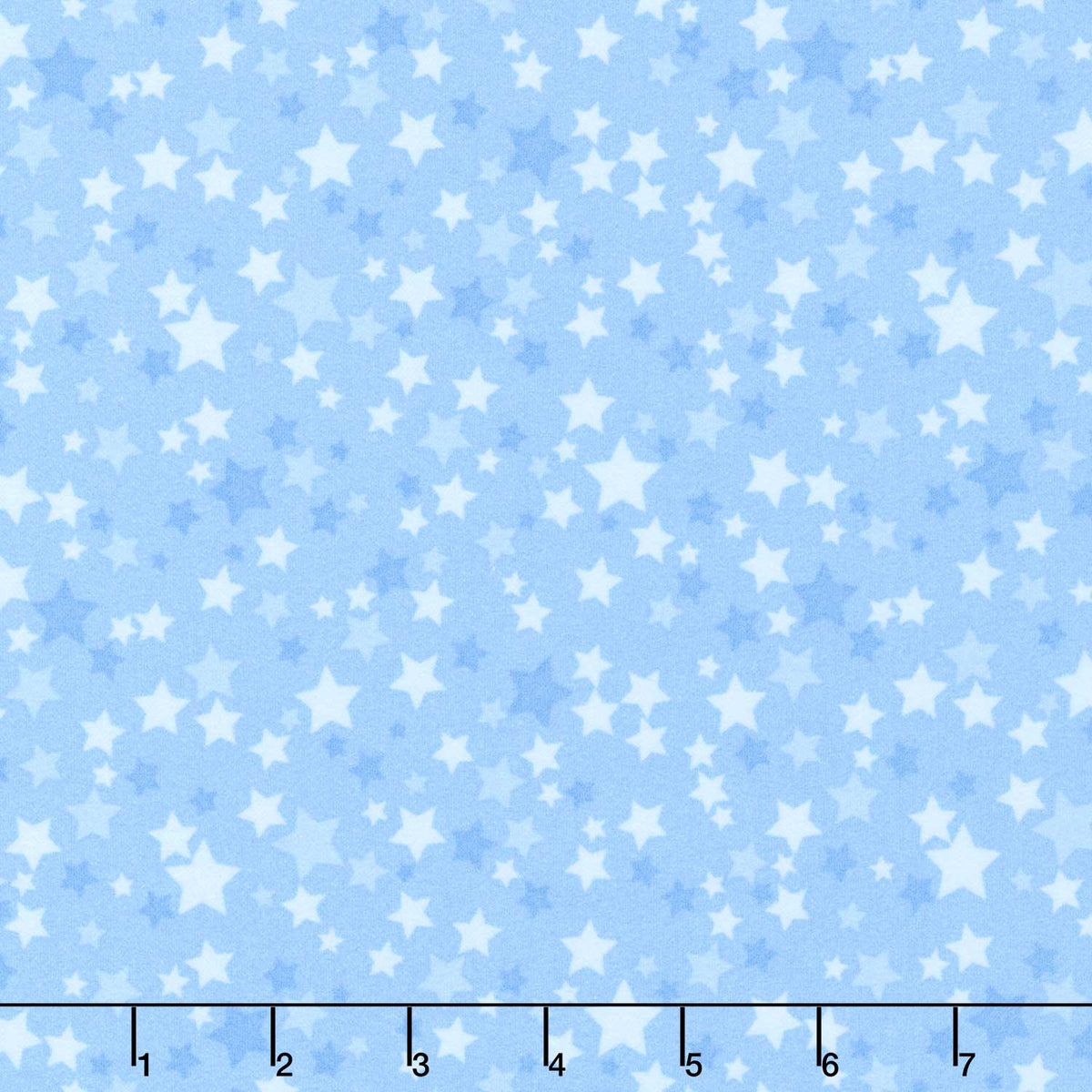 Playtime Flannel - Stars Blue Yardage Primary Image