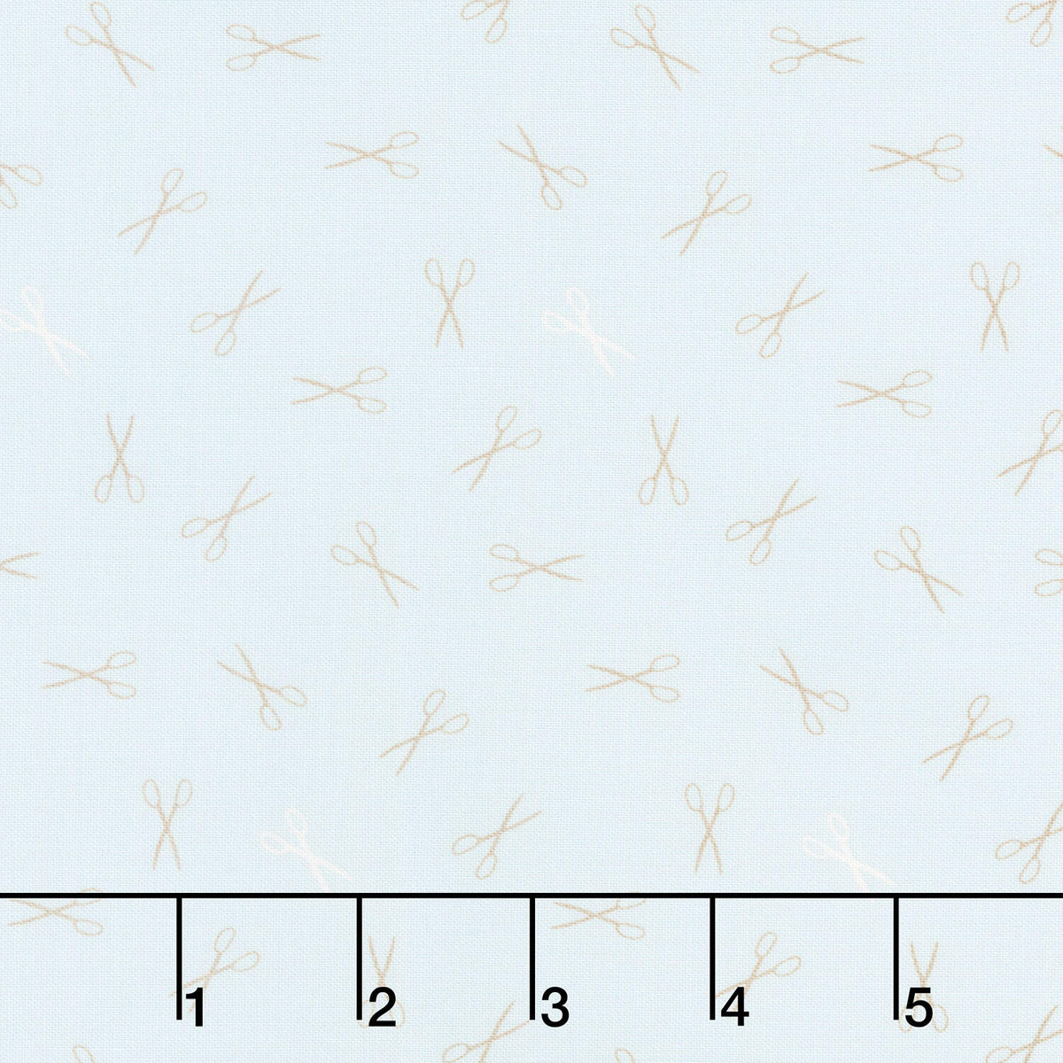 Sewing Bird - Good Scissors Blue Quartz Yardage