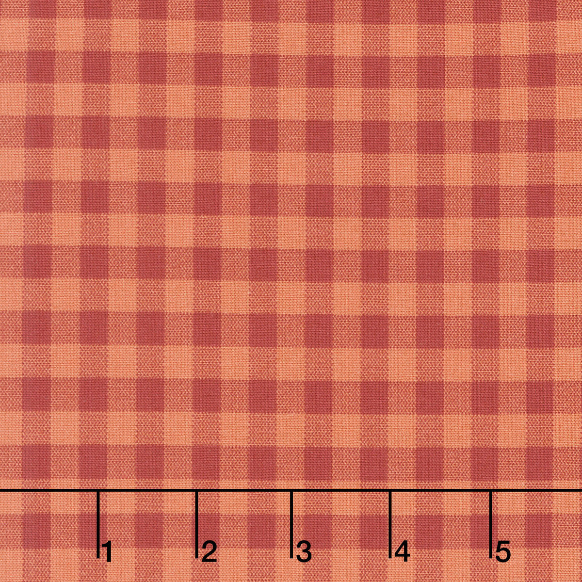 Quiltessential - Gingham Blood Orange Yardage