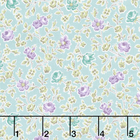 Sweet Things - Climbing Rose Teal Yardage