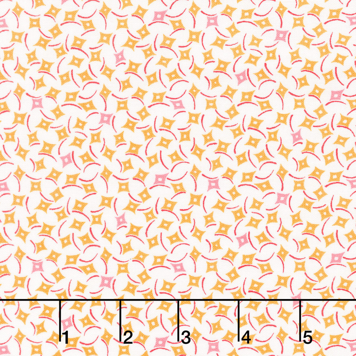 Sweet Things - Dancing Diamonds Orange Yardage