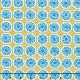 Whimsy - Mosaic Turquoise Yardage