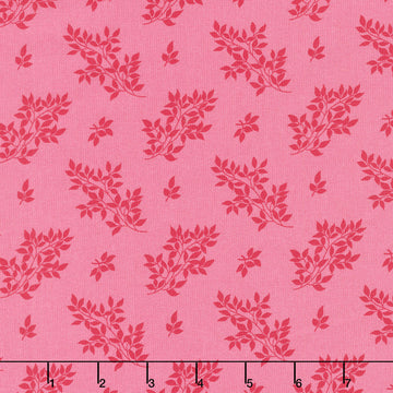 Moody Hues - Leafy Dusty Pink Yardage