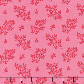 Moody Hues - Leafy Dusty Pink Yardage