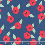 Oh Say Can You Sew - Poppy Fields Navy Yardage